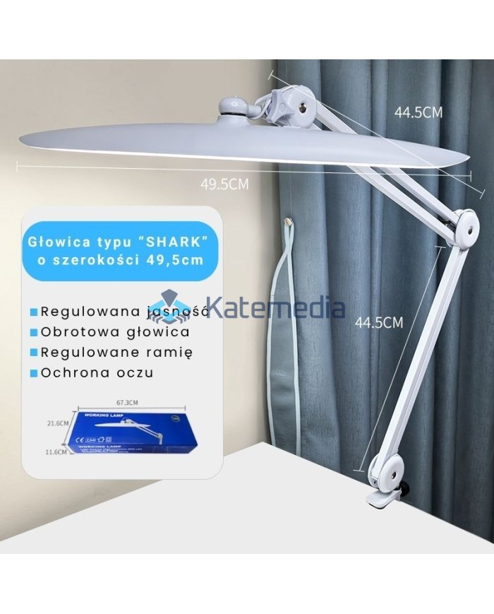 Profesjonalna Lampa Warsztatowa Serwisowa LED KM-01 24W CLIP