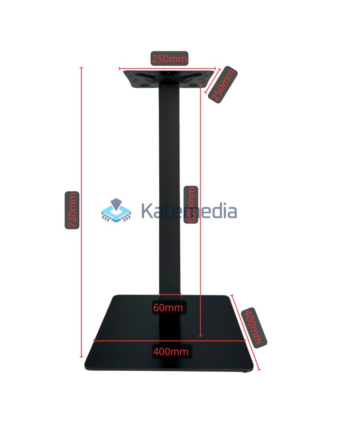 Postument do stołu noga metalowa B010 400 x 400 Czarna