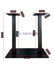 Table pedestal metal leg B011 400 x 700 Black