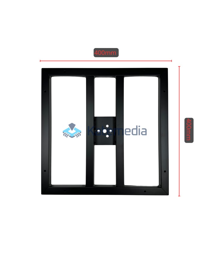 Table pedestal, metal leg, B09K, fi450, 400x400, Black