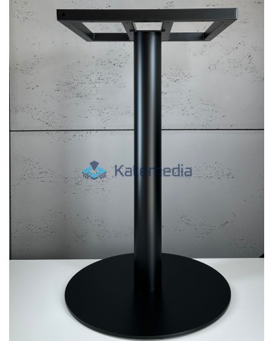 Table pedestal, metal leg, B09K, fi450, 400x400, Black