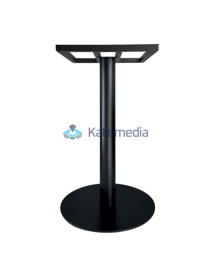 Table pedestal, metal leg, B09K, fi450, 400x400, Black