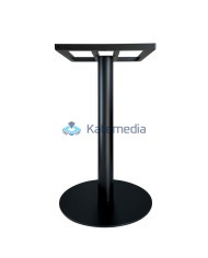 Table pedestal, metal leg, B09K, fi450, 400x400, Black