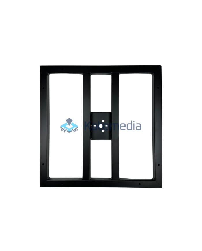 Table pedestal, metal leg, B09K, fi450, 400x400, Black