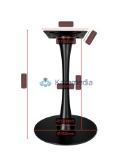 Table pedestal, metal leg, B017, diameter 450, 300X300