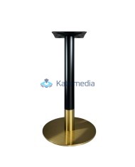 Table pedestal, metal leg, A022, fi400, 250x250, Black and Gold