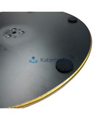 Table pedestal, metal leg, A022, fi400, 250x250, Black and Gold