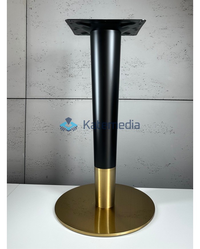 Postument do stołu noga metalowa A025 fi400 300x300 Czarno-Złoty