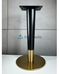 Table pedestal, metal leg, A025, fi400, 300x300, Black and Gold