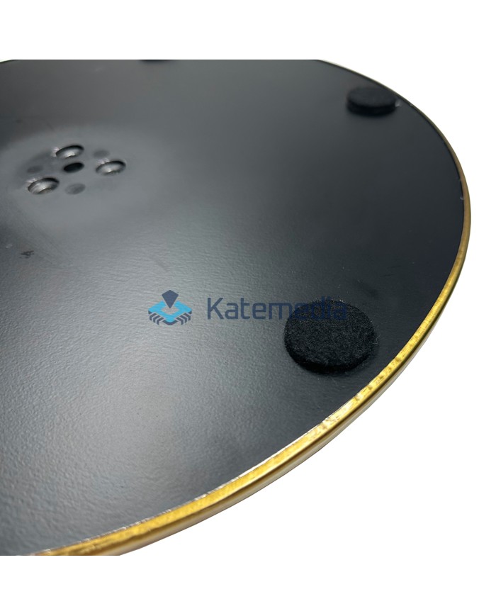 Table pedestal, metal leg, A025, fi400, 300x300, Black and Gold