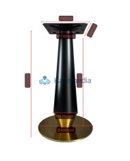 Table pedestal, metal leg, B030, fi400, 300x300, Black and Gold