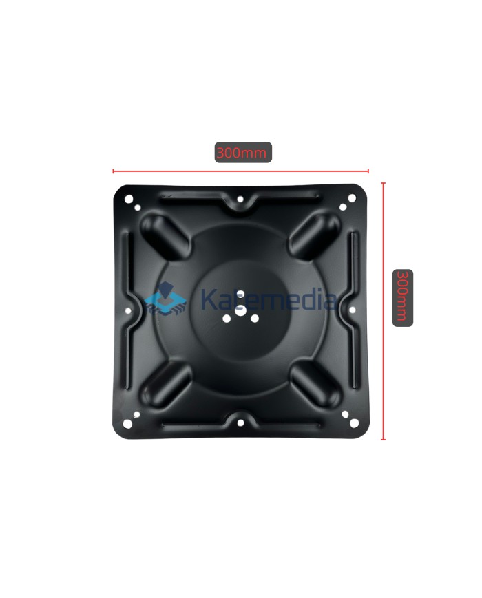 Table pedestal, metal leg, B030, fi400, 300x300, Black and Gold