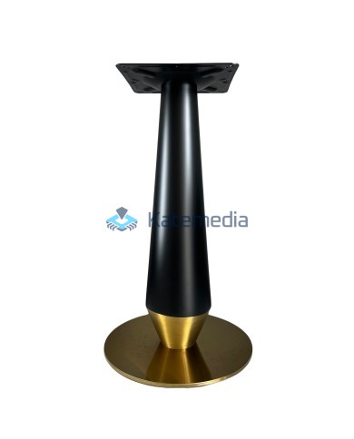Table pedestal, metal leg, B030, fi400, 300x300, Black and Gold