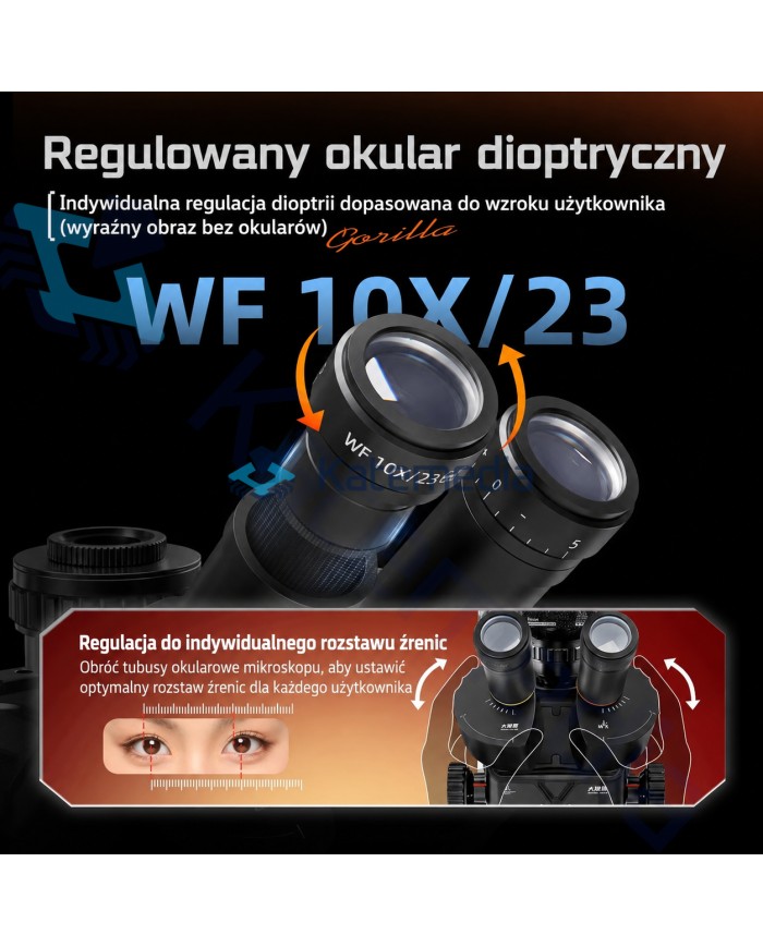 QianLi Gorilla 6558 mikroskop serwisowy 6.5X-58X