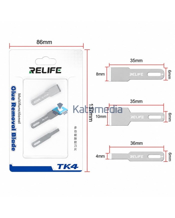 Relife TK4 Adhesive Removal Blade Set