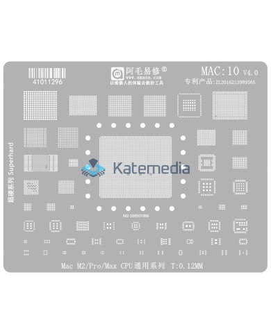Sita BGA do Reballingu CPU Apple MAC M1–M5 Amaoe 0,12 mm 5 szt