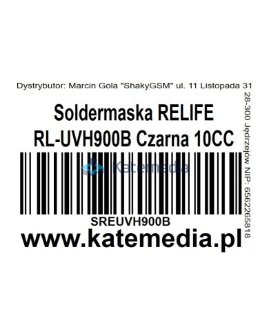 Soldermaska RELIFE RL-UVH900B Czarna 10CC