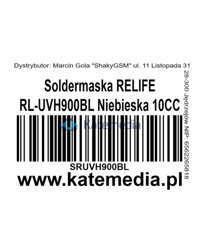 Soldermaska RELIFE RL-UVH900B Niebieska 10CC