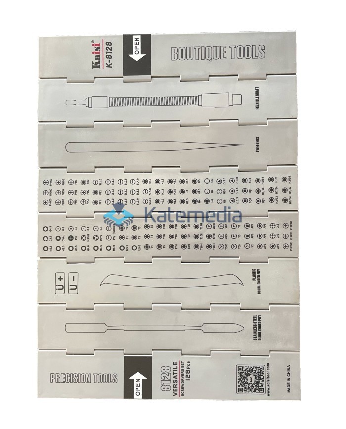 [OUTLET] Zestaw wkrętaków precyzyjnych 128w1 Kaisi K-8128