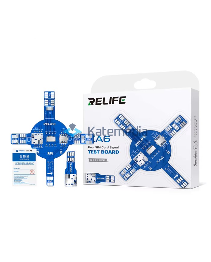 RELIFE XA6 Dual-SIM Signal Test Board for SIM / TF / NM Card Diagnostics
