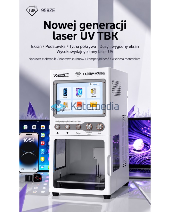 Laser UV TBK 958ZE do ekranów / klapek / grawerowania