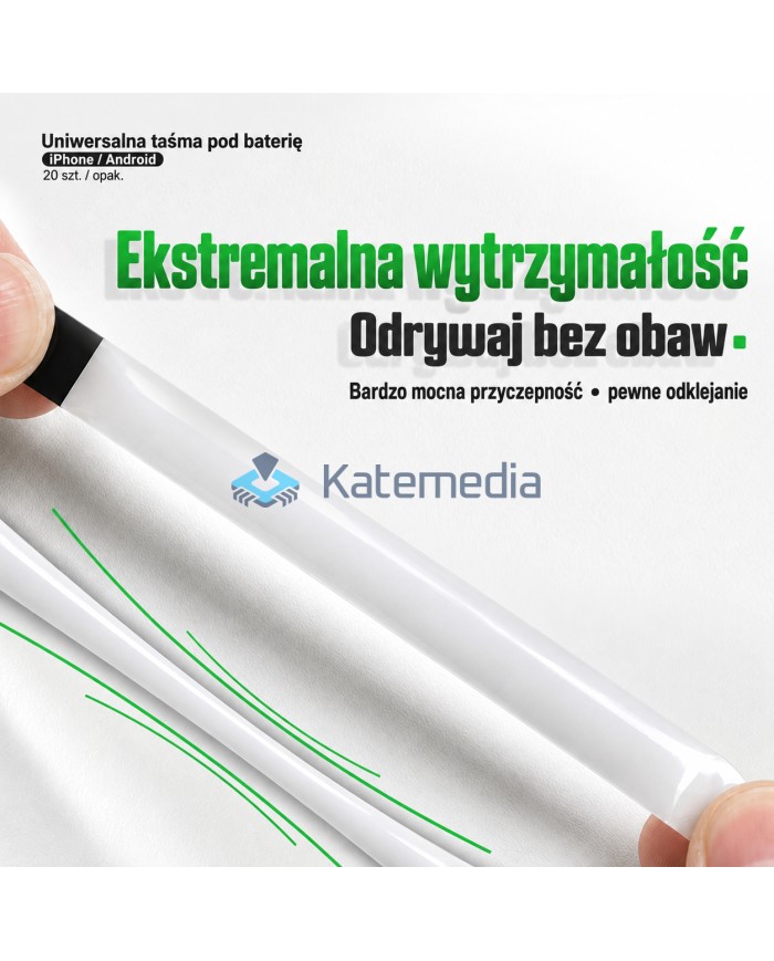 Uniwersalna Taśma Klejąca MegaBond 2UUL BA02 pod Baterię iP 20 szt