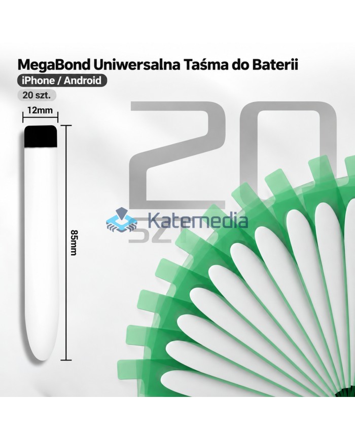 Uniwersalna Taśma Klejąca MegaBond 2UUL BA02 pod Baterię iP 20 szt