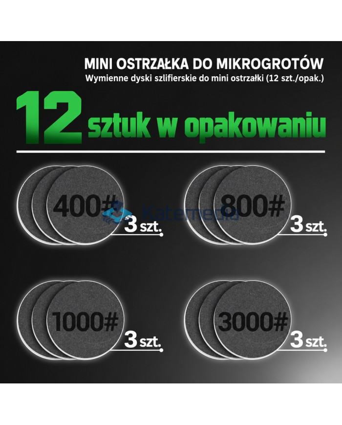2UUL DA790 Replacement Grinding Discs for Micro Tip Sharpener 12pcs