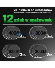 Wymienne Tarcze Ścierne 2UUL DA790 do Ostrzałki MicroTip 12 szt