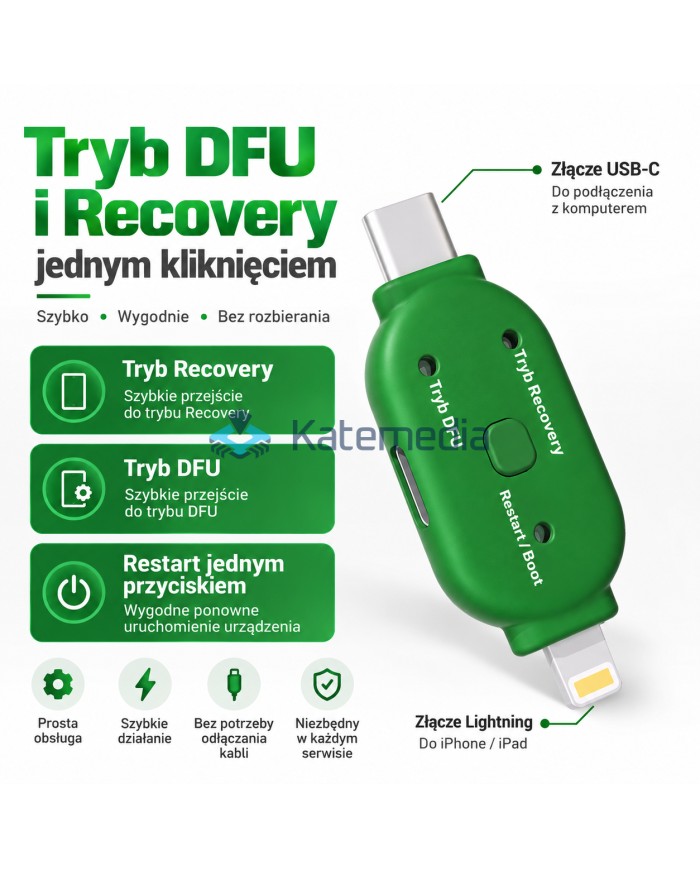 Adapter Serwisowy 2UUL TG01 Boot Go DFU Recovery do iPhone iPad