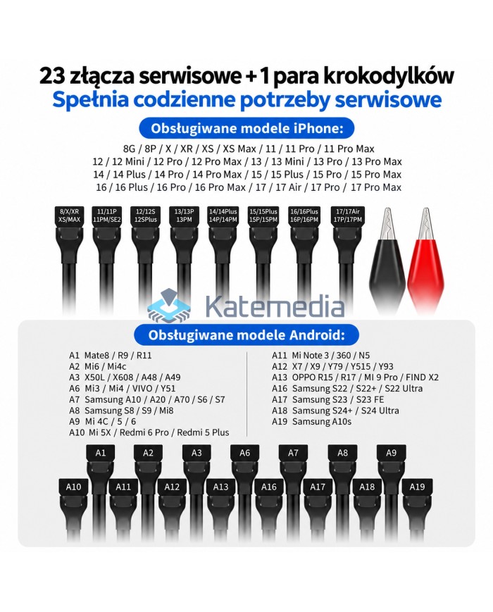 Kabel Serwisowy Boot do iP 8–17 Android MECHANIC Power Flip IP17