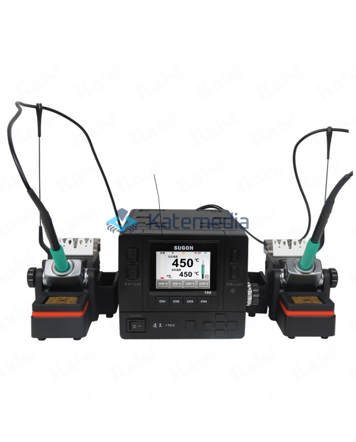 Stacja lutownicza Sugon T66 Double 230W dwukolbowa T210 + T245