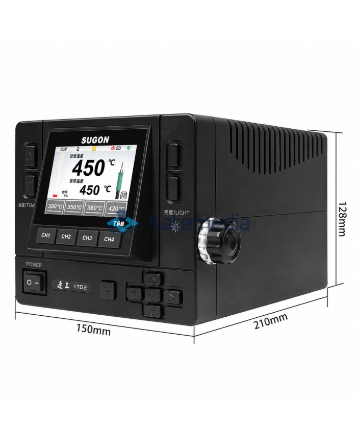 Stacja lutownicza Sugon T66 Double 230W dwukolbowa T210 + T245
