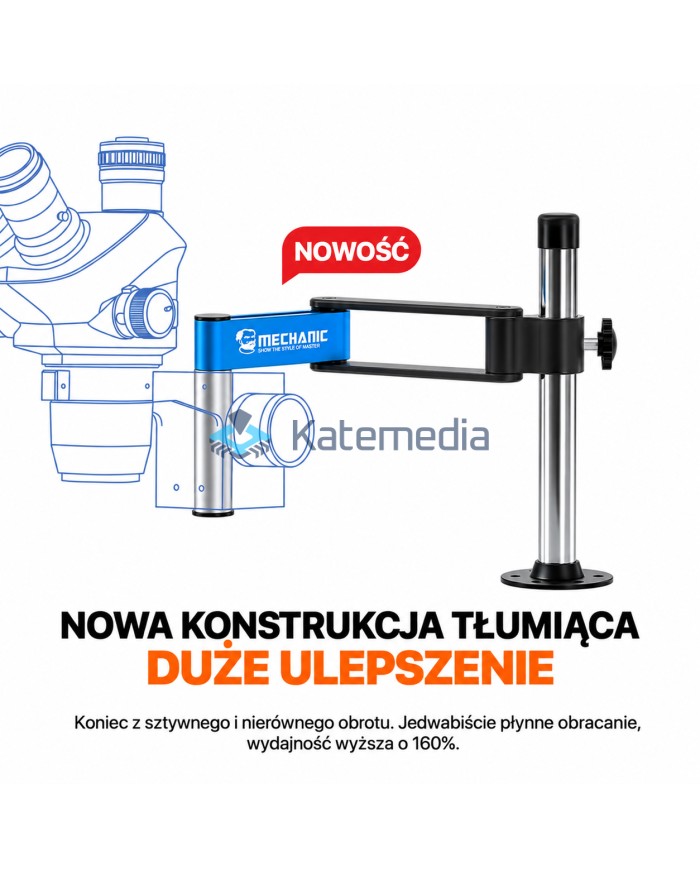 Ramię uchwyt stelaż stelaż do mikroskopu Mechanic M6+ 360°