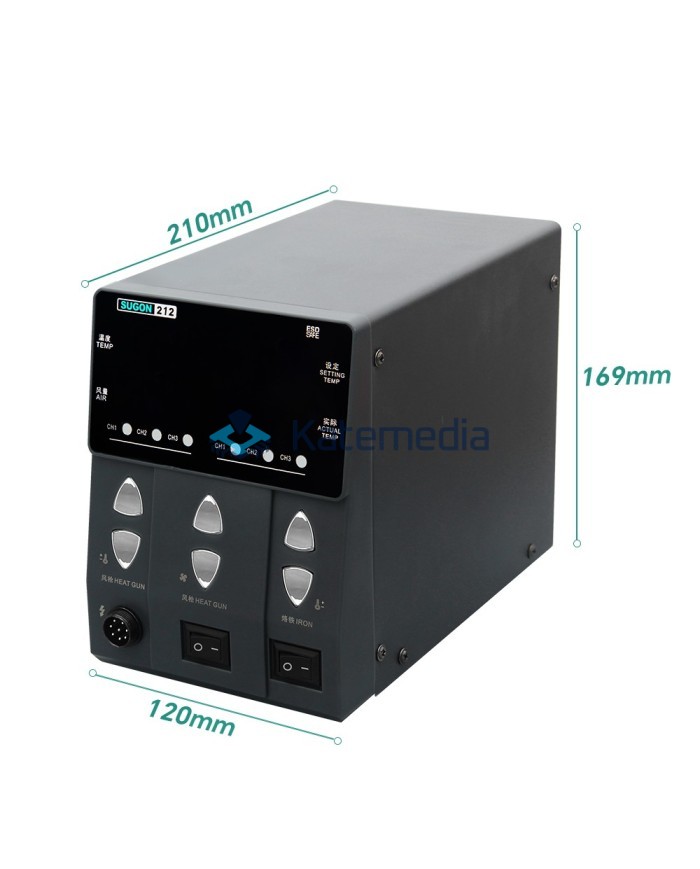 Sugon 212 – stacja lutownicza 2w1 Hot Air i T12