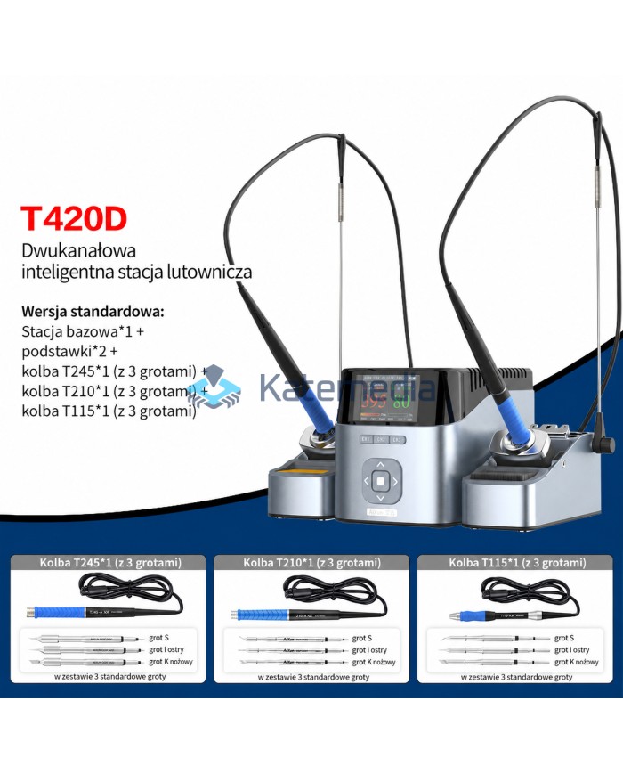 Aixun T420D – stacja lutownicza 200W z Wi-Fi i dwoma kanałami