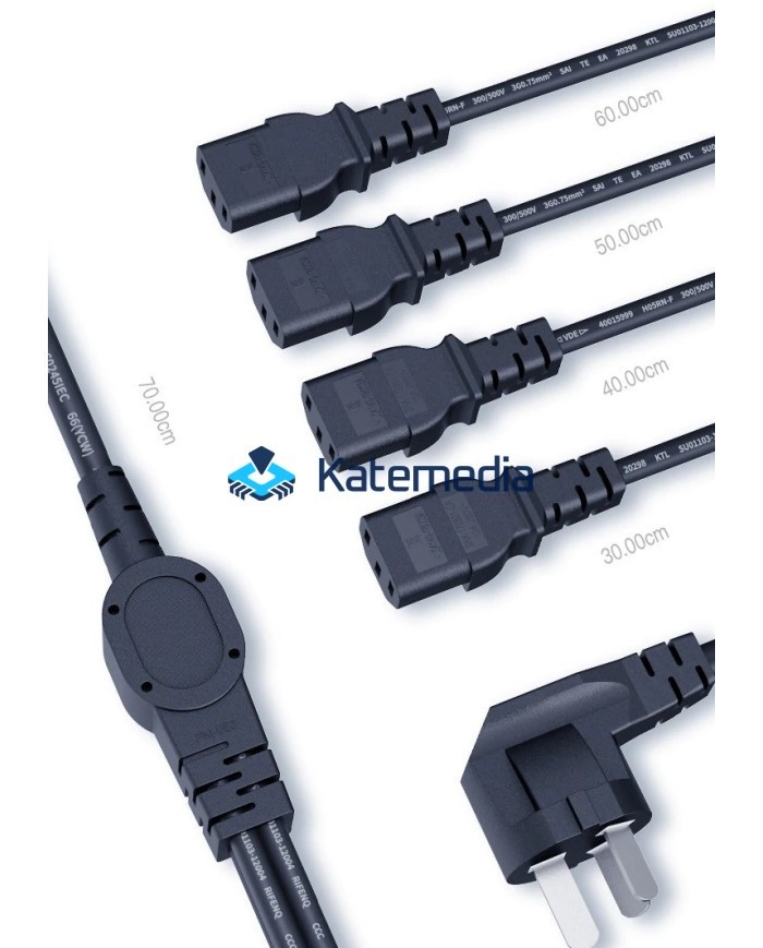 Kabel zasilający rozgałęźnik Qianli 4 x wtyczka