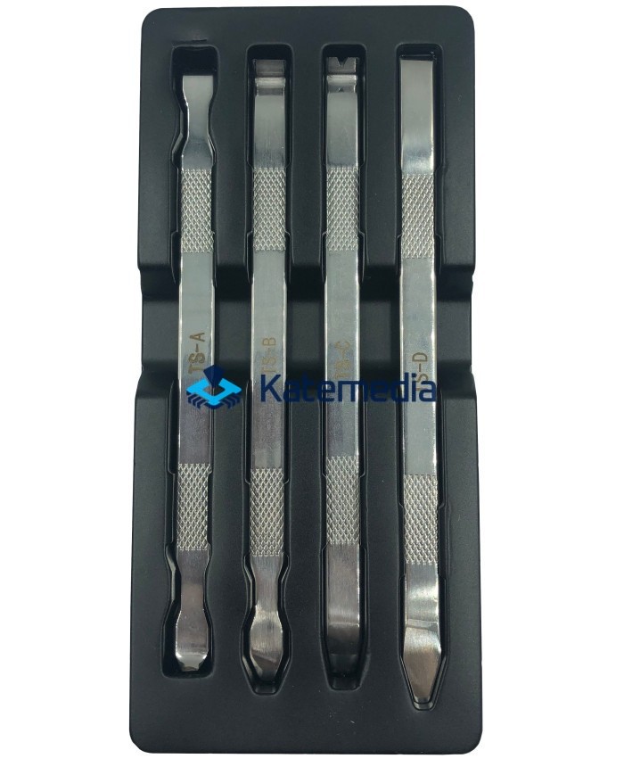 Metal pry openers for the rear glass