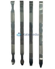 Metal pry openers for the rear glass