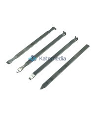 Metal pry openers for the rear glass