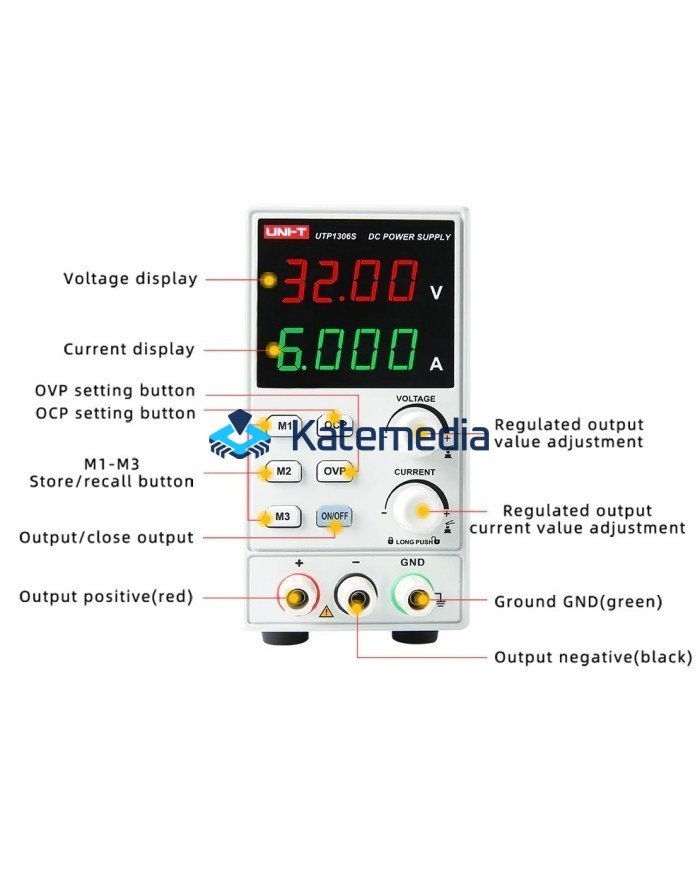 Power supply UNIT UTP1306S 0-32V 0-6A
