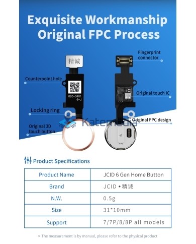JCID working home button for iPhone 7 7P 8 8P