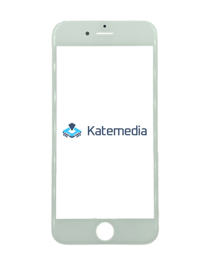 Glass with frame + OCA glue for iPhone 6 White