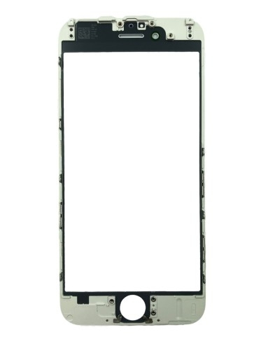 Glass with frame + OCA glue for iPhone 6 White