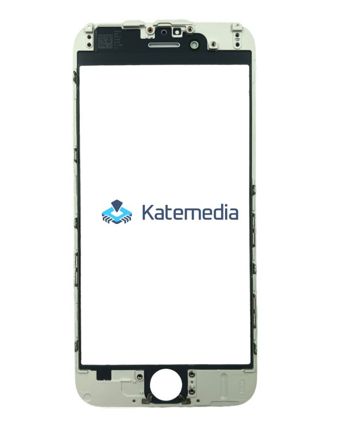 Glass with frame + OCA glue for iPhone 6 White