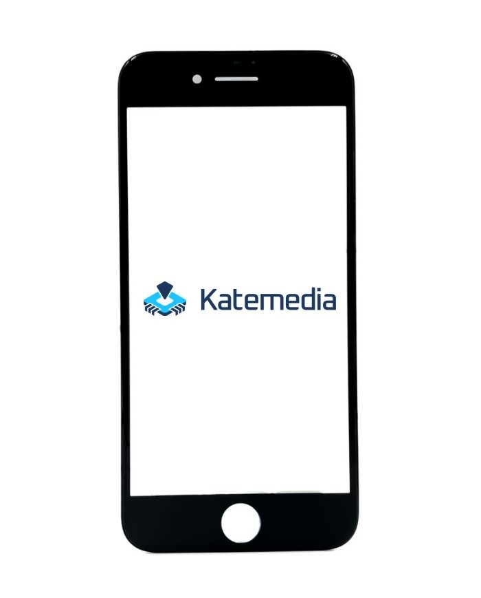 Szyba z ramką + klej OCA do iPhone 7 Czarna