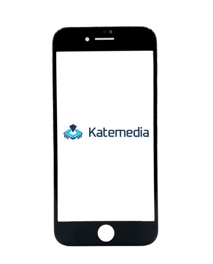 Szyba z ramką + klej OCA do iPhone 8 Czarna