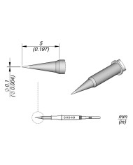 Soldering Tip JBC C115101 Cartridge Conical Ø 0.1