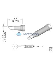 Soldering Tip JBC C115127 Cartridge Bevel Ø1