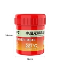 RELIFE RL-406 High Temp 227 ° C Solder Paste